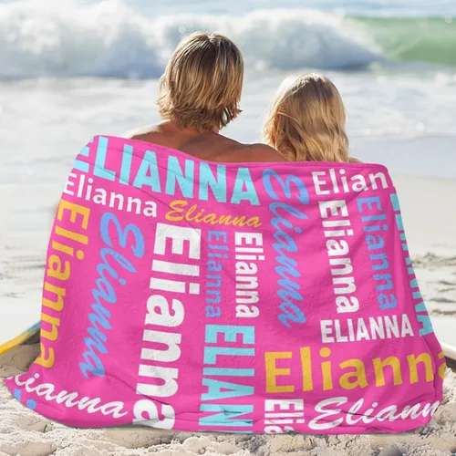 Vista 6 de Manta personalizada con nombre, manta personalizada con nombre, manta personalizada para adultos, niños y bebés, manta personalizada con monograma