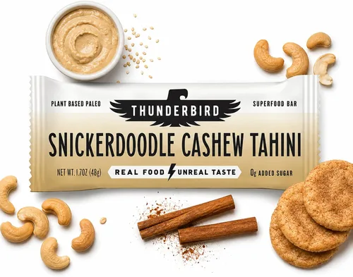 Vista 12 de Thunderbird Bars - Bocadillo energético, sin gluten con proteínas, comida real saludable, paleo vegano sin OMG, sin azúcar añadido, sabor a anacardo