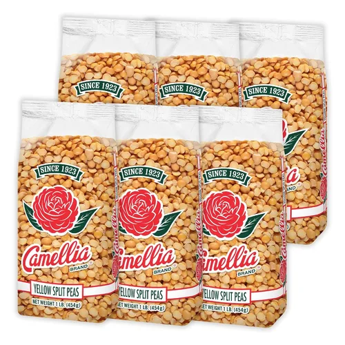Vista 12 de Camellia Brand Guisantes partidos amarillos secos – Guisantes partidos de alta calidad sin OMG para dal indio, abundantes sopas de guisantes