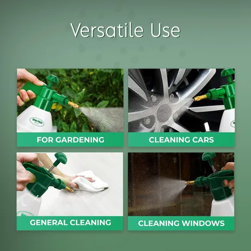 Vista 5 de Pulverizador de bomba de jardín, pulverizador de agua de niebla de botella de mano, presión de mano para limpieza del hogar, pulverizador de césped