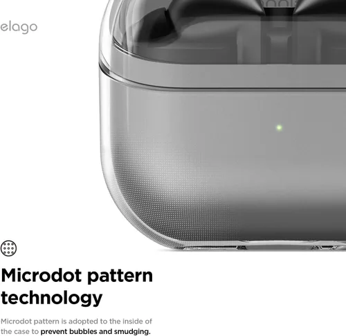 Vista 5 de elago Compatible con Samsung Galaxy Buds 3 Pro y 3 y 3 FE, funda transparente con mosquetón, cubierta de TPU premium, carga inalámbrica, accesorios