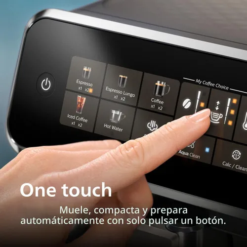 Vista 3 de Philips Máquina de café expreso totalmente automática serie 3300 con espumador de leche integrado y molinillo, 5 preajustes de café caliente