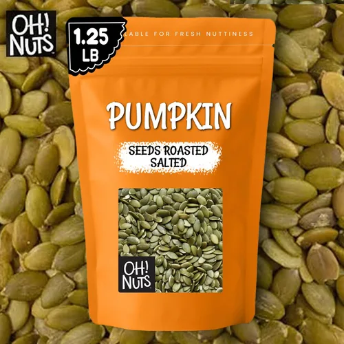 Vista 7 de Oh! Nuts Semillas de calabaza – Saladas tostadas – 1.25 libras – Pepitas sin cáscara – Empaquetadas en bolsa con cierre de cremallera de Nueva York