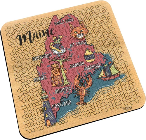 Vista 44 de Torched Mind Bending - Rompecabezas impreso en color con mapa del orgullo estatal (Texas) Rompecabezas duro para adultos 100 piezas Formas