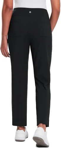 Vista 2 de baleaf Pantalones térmicos con forro polar para mujer para clima frío Negro