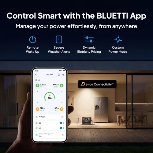 Vista 7 de BLUETTI Generador solar Elite 300 con panel solar de 350W incluido