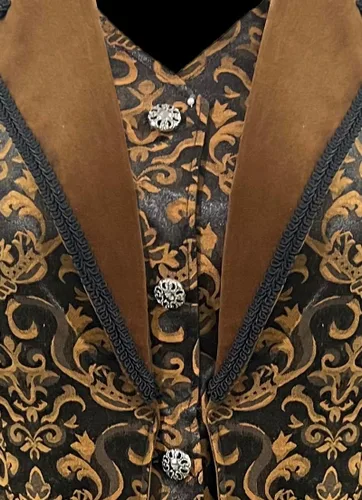 Vista 4 de Chaqueta steampunk para mujer, estilo victoriano, gótico, medieval, vintage