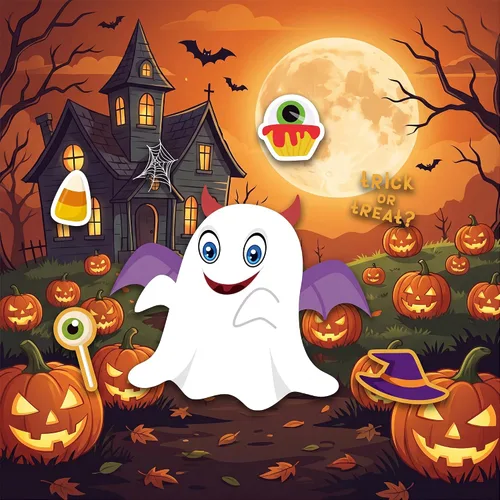 Vista 7 de Recuerdos de fiesta de Halloween - 24 hojas de calcomanías de Halloween Negro/Verde