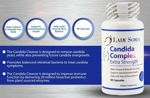 Vista 6 de Lady Soma Candida Complex - Cápsulas de crecimiento excesivo de levadura extra fuerte y BV