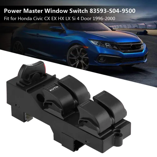 Vista 9 de Fydun Interruptor de coche Power Master Interruptor de ventana para CX EX HX LX Si 4 puertas 1996-2000 83593-S04-9500