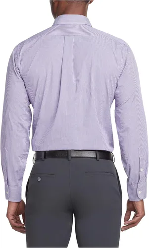 Vista 2 de Van Heusen Camisa de vestir para hombre, ajuste regular, tipo Gingham, con botones