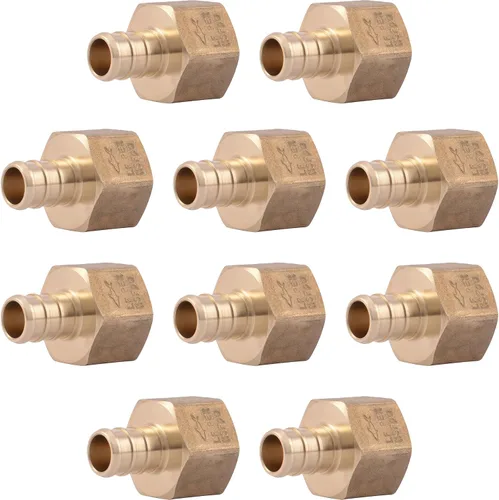 Vista 9 de SharkBite Adaptador hembra de crimpado de 1 pulgada, accesorio de fontanería de latón, tubo PEX, PE-RT, UC094LFA