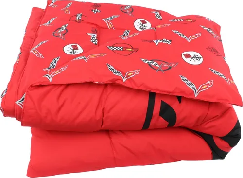 Vista 3 de College Covers Everything Comfy C7 Corvette - Edredón reversible, tamaño matrimonial, 80 x 90 pulgadas