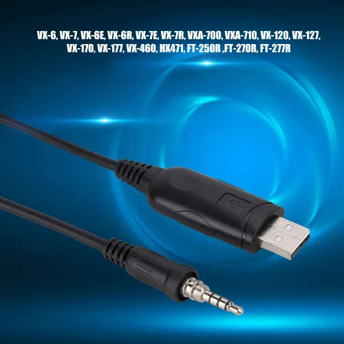 Vista 3 de Cable adaptador de programación USB de radio, cable USB programación para o YAESU Vertex VX-6 VX-6E VX-6R VX-7E VX-7R Walkie Talkie