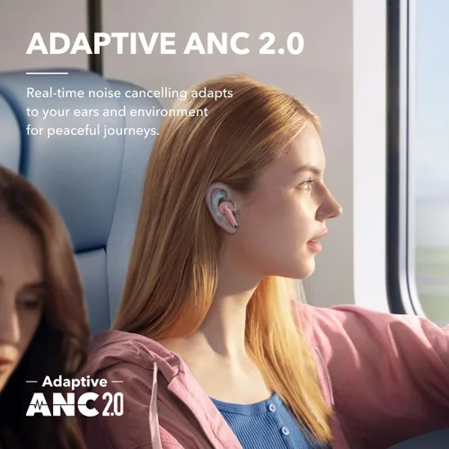 Vista 3 de Auriculares inalámbricos Soundcore by Anker Liberty 4 NC Rosa pastel