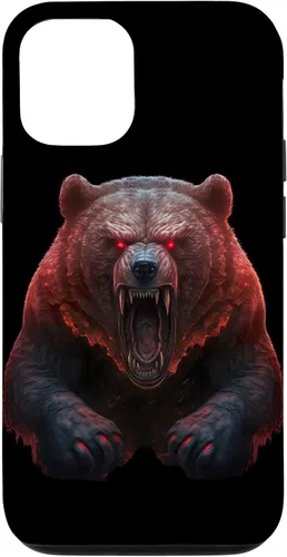 Vista 11 de Funda para iPhone 12 Mini Bear, Angry Grizzly Bear, peligroso oso de terror