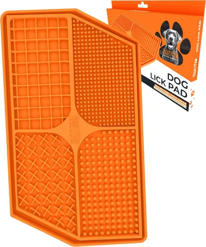 Vista 14 de Cuenco para lamer interactivo para perros Mighty Paw, de silicona libre de BPA, alivio de la ansiedad, apto para lavavajillas, 2 modos, 4 texturas