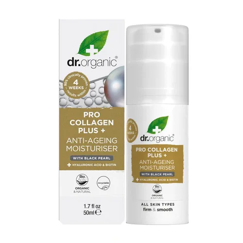 Vista 8 de Dr. Organic Pro Collagen Plus + Crema hidratante antienvejecimiento con Bakuchiol Piel firme y suave, reduce las arrugas, (piel normal) natural