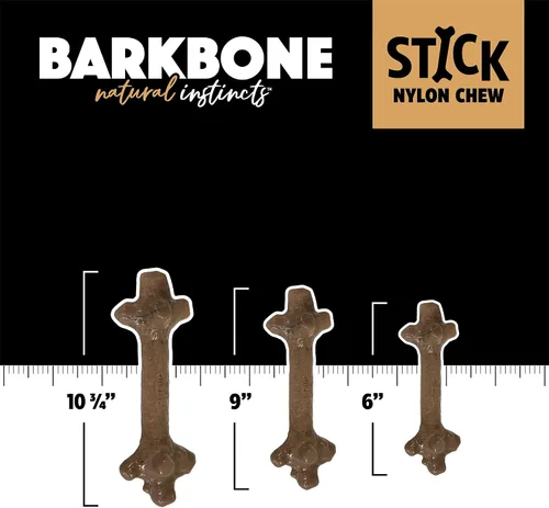 Vista 5 de Pet Qwerks Nylon Stick BarkBone - Juguetes duraderos para perros masticadores agresivos - Sabor menta - 6 pulgadas