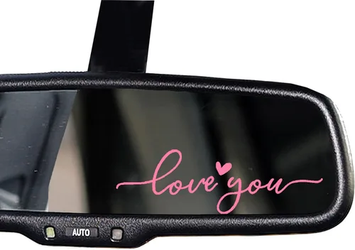 Vista 25 de 2 calcomanías con el texto “Buckle Up” para espejo retrovisor, calcomanía de vinilo divertida y bonita para el auto