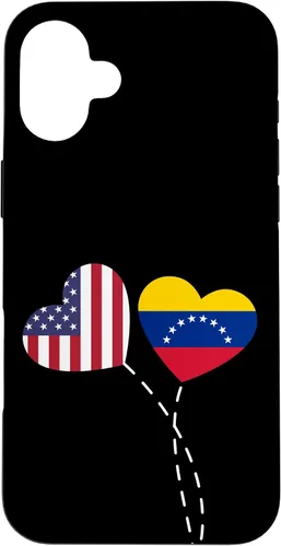 Vista 23 de Funda para iPhone 13 Pro Max Loving Venezuela USA Flag Heart Venezuelan Americans Love Case