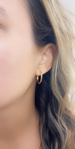 Vista 9 de Alexcraft - Juego de 3 pares de aretes de aro pequeños de oro de 14 quilates, hipoalergénicos, ligeros, para mujeres y niñas
