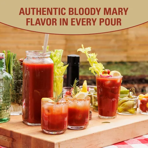 Vista 5 de Demitri's Bloody Mary Mixes - Paquete variado de 8 onzas, juego de 4 Classic Receipe, Extra Horseradish, Chillies & Pepper, Chipotle habañero