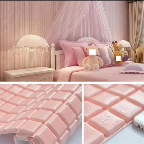 Vista 7 de Melairya Paneles de pared 3D, papel tapiz de ladrillo de espuma para dormitorio, panel de pared de piedra sintética, papel tapiz autoadhesivo