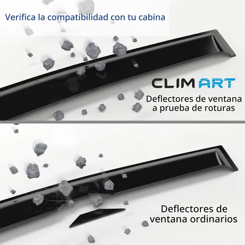 Vista 3 de CLIM ART Protectores de lluvia increíblemente duraderos para Toyota 4Runner 2010-2024, deflectores de ventana con cinta original, deflector de Para