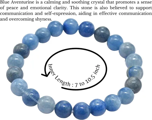 Vista 833 de Amazing Gemstone Crystal Bracelet for Women Men's Gifts - Protection Healing Crystal Bracelet - 8mm Gemstone Beaded Stretchable Bracelet Pulseras