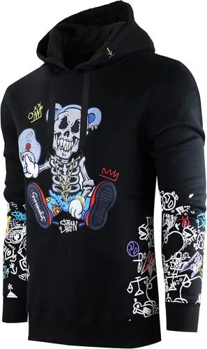 Vista 116 de SCREENSHOT Sudadera urbana de forro polar para hombre, diseño de dibujos animados de animación, parche bordado de gel