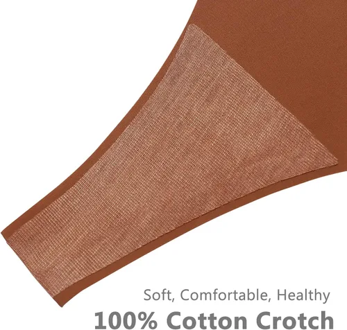 Vista 5 de SHARICCA Ropa interior invisible sin costuras para mujer, tanga, suave, paquete múltiple