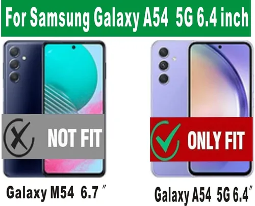 Vista 2 de Funda transparente compatible con Samsung Galaxy A54 5G Samsung Galaxy A54 5G Case, Shock-Absorption Flexible Clear TPU Rubber Protective Cell