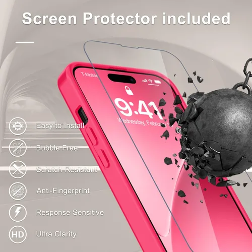 Vista 359 de Funda para Google Pixel 10 Pro XL, cubierta magnética mate, color negro Fit for MagSafe, Screen Protector included, Shockproof Military Grade