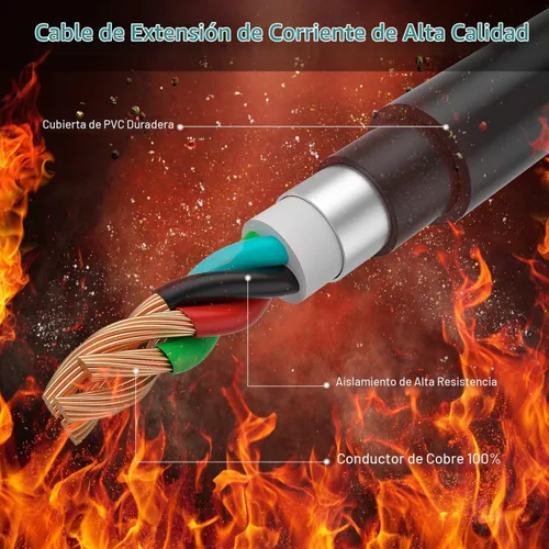 Vista 4 de Rophor Cable de extensión para secadora de 4 puntas, 30 amperios NEMA 14-30P a 14-30R cable de extensión para extensión de alimentación de secadora