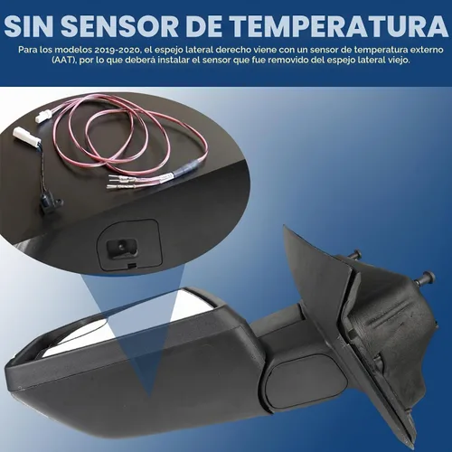 Vista 7 de Ensamble de espejo lateral del conductor Dexepe Compatible con Ford F-150 2015-2020 Espejo retrovisor con vidrio ajustable eléctricamente, espejo