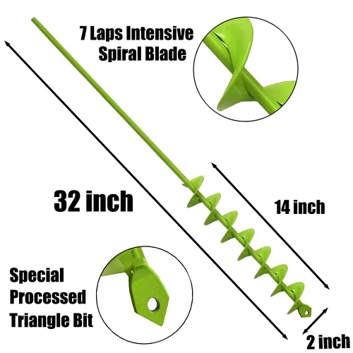 Vista 3 de Broca alargada mejorada de 32 x 2 pulgadas, sin necesidad de hacer sentadillas para perforar agujeros, 100% de barril sólido de longitud extendida