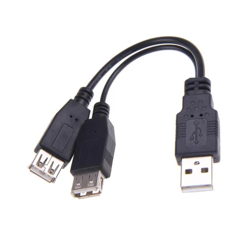 Vista 9 de cablecc Cable de datos de alimentación extra USB tipo A USB 2.0 hembra a USB tipo A macho compatible con unidad de disco SSD impresora escáner