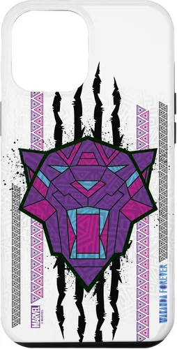 Vista 25 de Funda para iPhone 16 Marvel Black Panther: Wakanda Forever Tribal Logo Panther