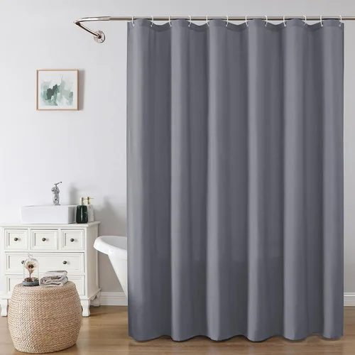 Vista 14 de OVZME Zora Cortina de Ducha de Tela para Cabina de 36 x 72 Pulgadas - Cortina de Ducha Pequeña Suave Negra para Baño para Tamaño de Cabina Estrecha