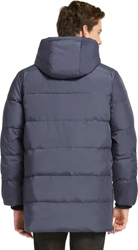 Vista 2 de Orolay Chaqueta gruesa de invierno con capucha para hombre con 6 bolsillos