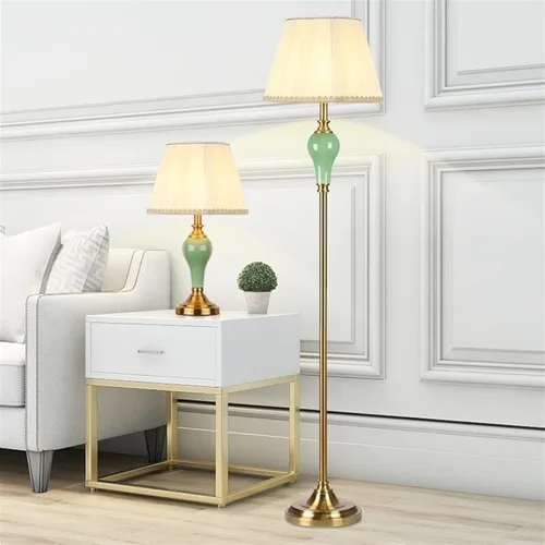 Vista 5 de SISWIM Lámpara de pie para sala de estar con pantalla de lino beige, lámpara de pie moderna, lámpara de pie para dormitorios, lámpara de pie alta