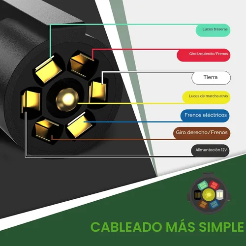 Vista 2 de RVGUARD Cable de remolque de 7 vías y 8 pies con kit de caja de conexiones de 7 bandas