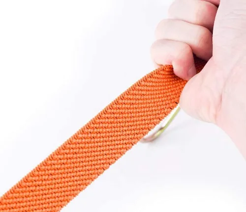 Vista 3 de Cuerda elástica plana, cuerda elástica de 60 pulgadas naranja resistente con ganchos