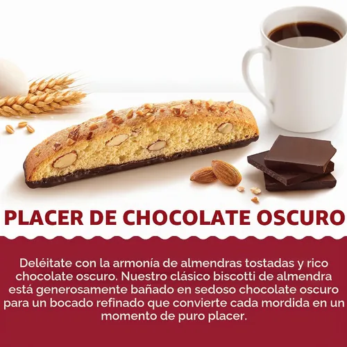 Vista 3 de Nonni's Cioccolati Biscotti - Galletas italianas - 2 cajas - Biscotti envueltas individualmente - Galletas italianas de Biscotti hechas
