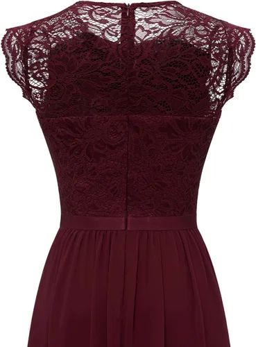 Vista 102 de Dressystar - Vestido de dama de honor, sin mangas, con cuello en V, para fiesta de boda