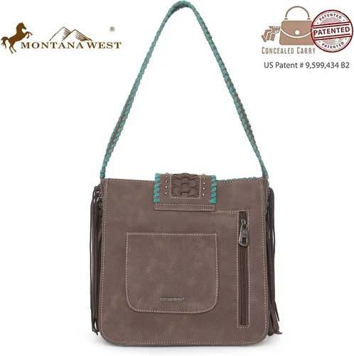 Vista 3 de Montana West Western Hobo - Bolso de mano para mujer, con cartera