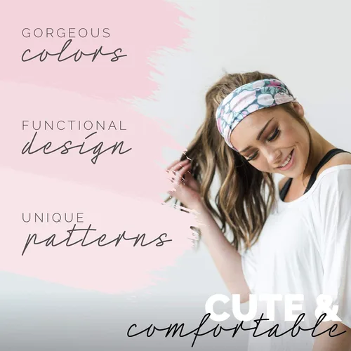 Vista 51 de Maven Thread 4" Wide Workout Headbands for Women – Non-Slip Sweatbands for Gym, Running & Yoga