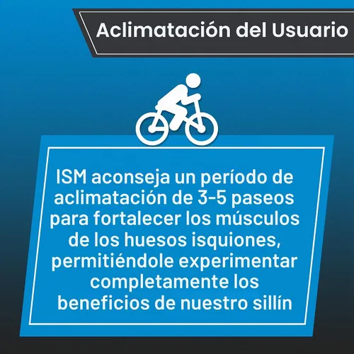 Vista 5 de ISM Comfort Series - Sillín de bicicleta sin nariz para ciclistas verticales, sillín de bicicleta de alivio anatómico para híbridos, policía