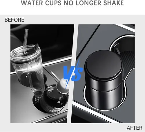 Vista 4 de Soporte para tazas de automóvil con adhesivo, portavasos para automóvil, estabilizador de silicona antivibraciones para almacenamiento de automóvil